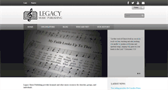 Desktop Screenshot of legacymusicpublishing.com