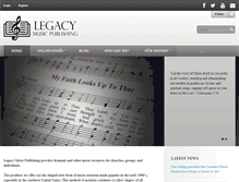Tablet Screenshot of legacymusicpublishing.com